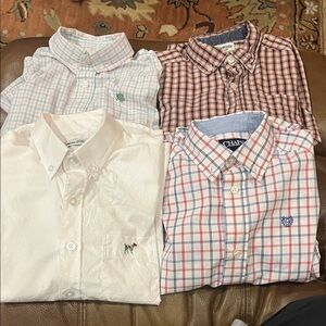 Chaps Kids Button Down Shirts - White, Blue, Brown, Red